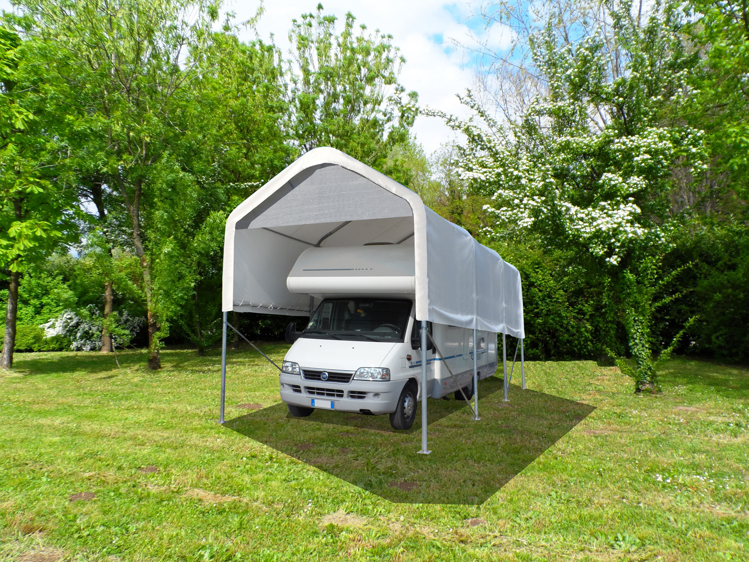 COPERTURA CAMPER SUPERIORE E PARZIALMENTE LATERALE​ con telo in PVC