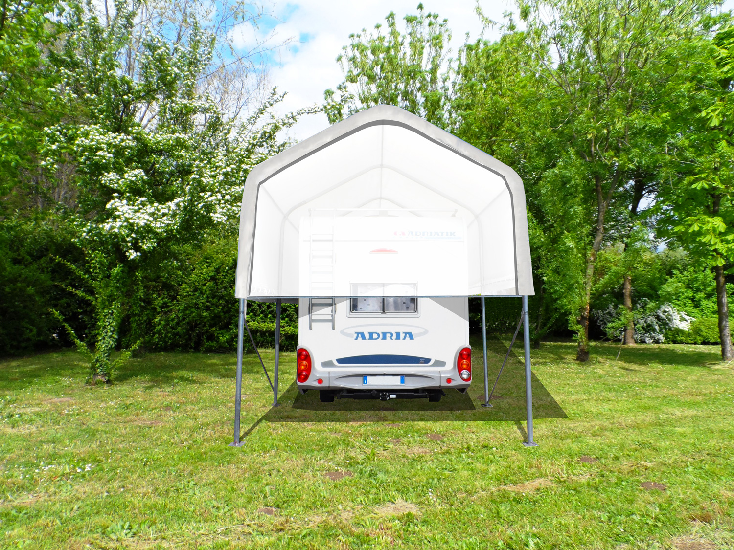 COPERTURA CAMPER SUPERIORE E PARZIALMENTE LATERALE​ con telo in PVC