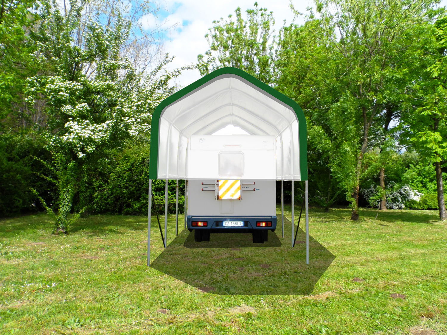 COPERTURA CAMPER SUPERIORE E PARZIALMENTE LATERALE​ con telo in PVC